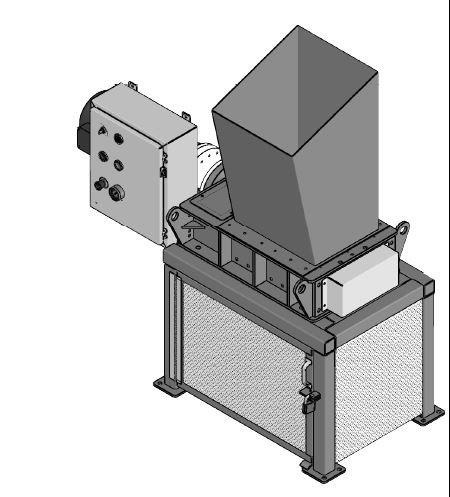 Shredder for Destruction of Plant Waste for Industrial Composting